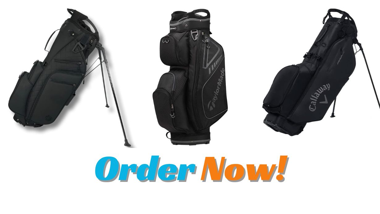 Black Leather Golf Bag